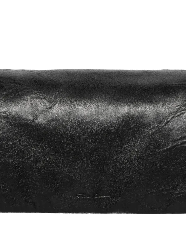 Rick Owens Tower Clutch In Black Tumbled Lamb | Black | FARFETCH