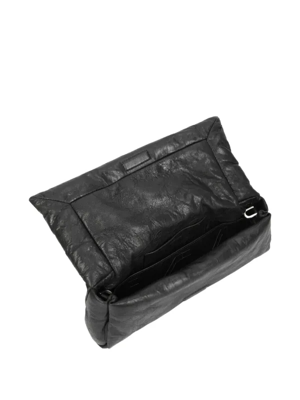 Rick Owens Tower Clutch In Black Tumbled Lamb | Black | FARFETCH