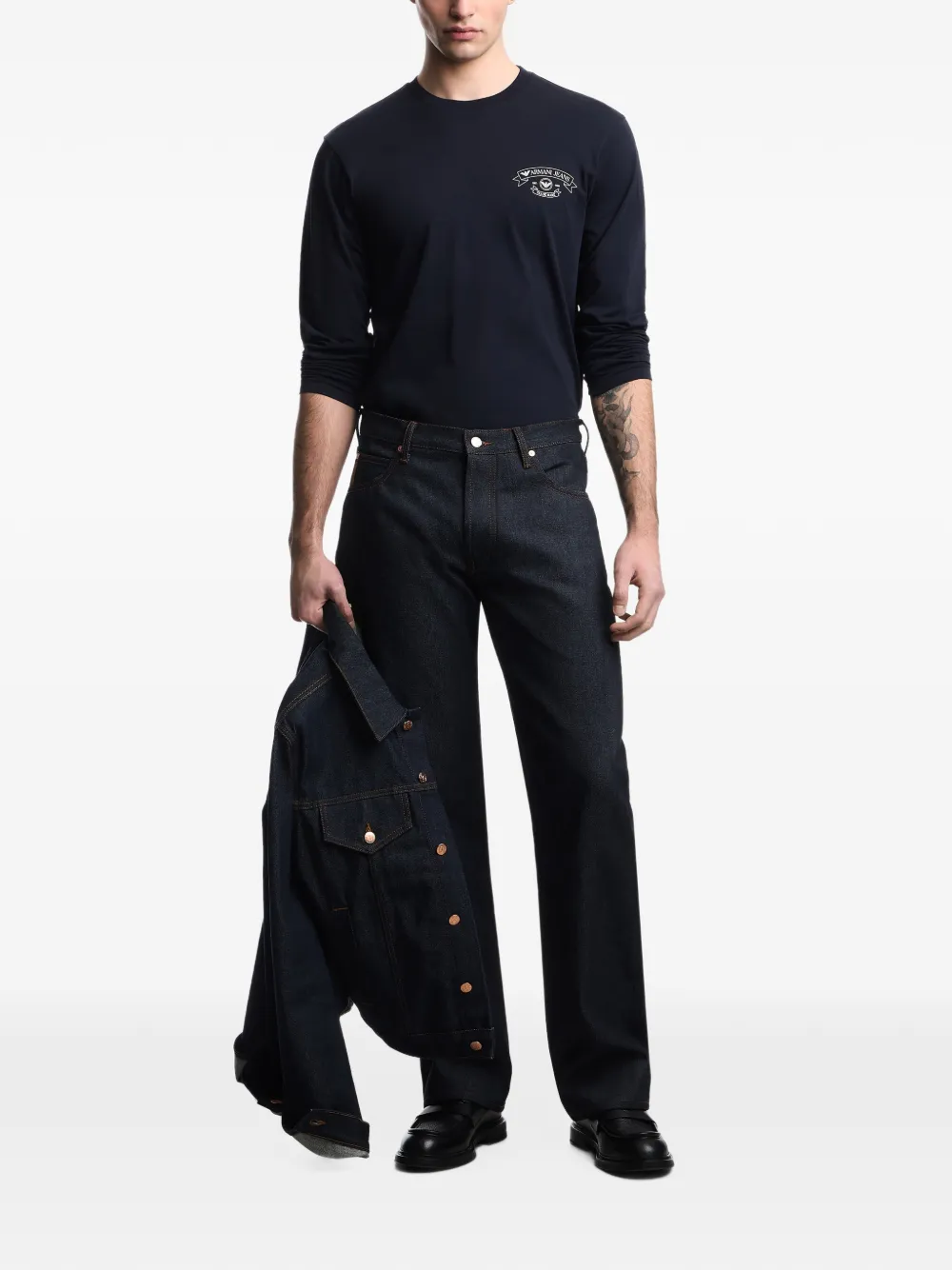 Emporio Armani J70 katoenen jeans Blauw