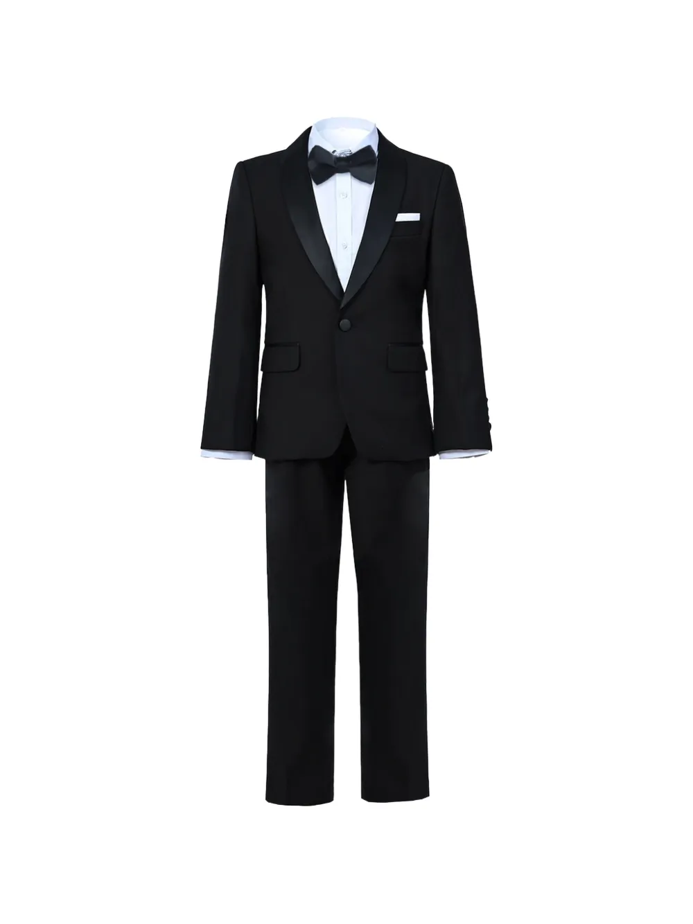 Moustache satin-trim four-piece suit - Nero