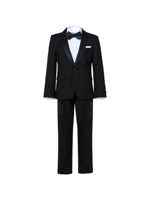 Moustache satin-trim four-piece suit