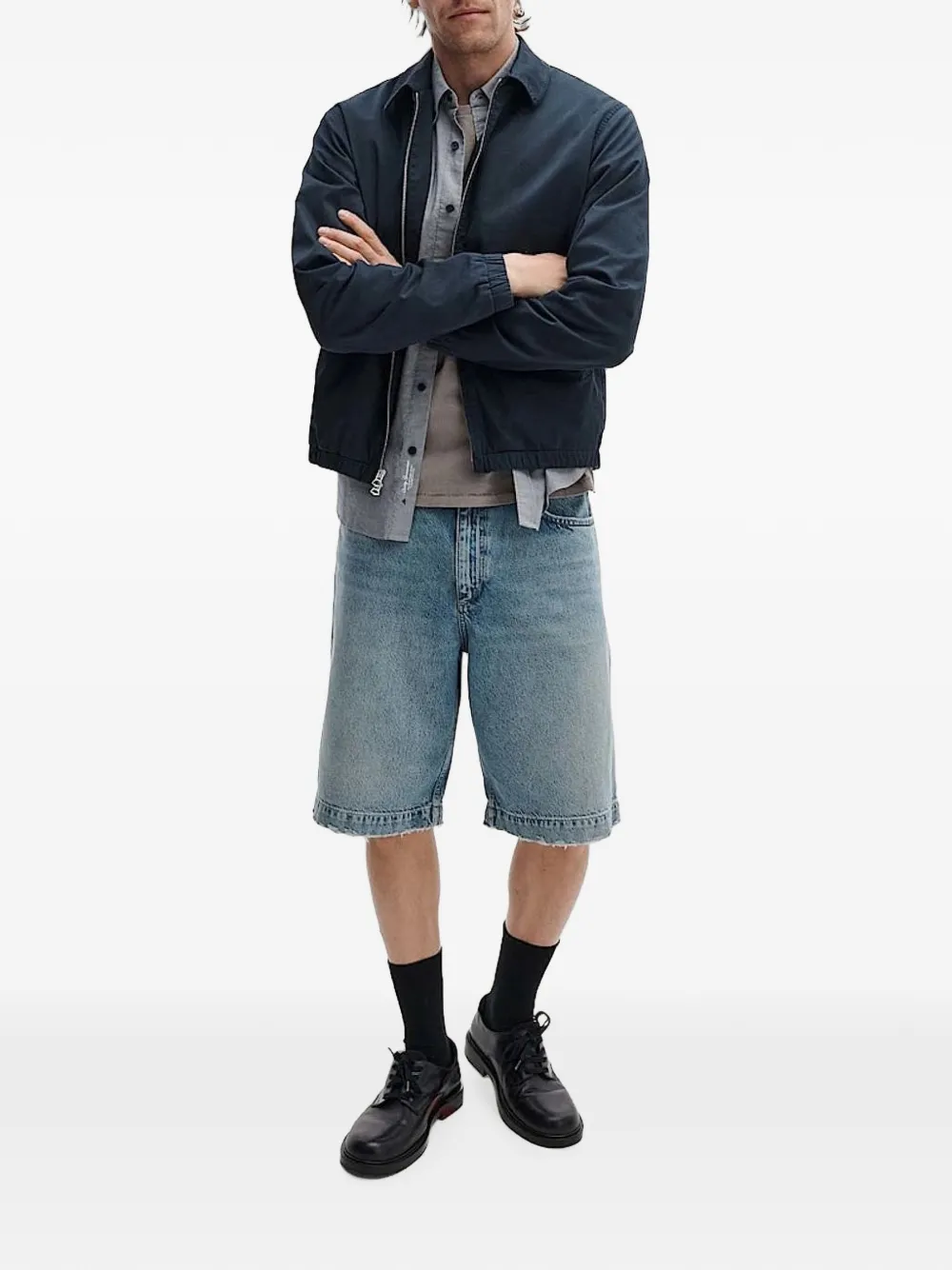 rag & bone Shorts met wijde pijpen Blauw