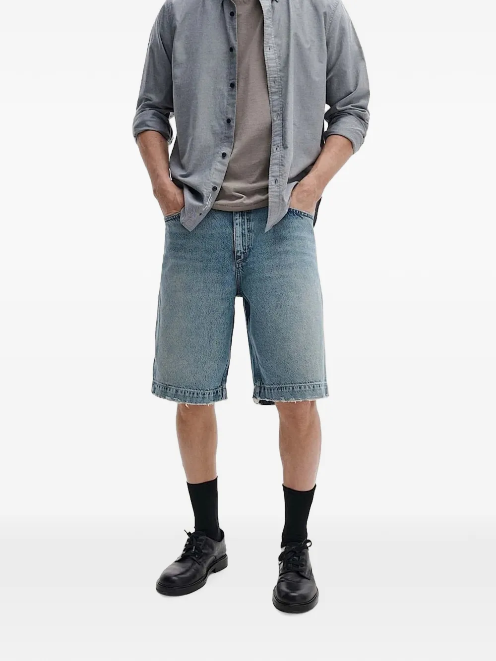rag & bone Shorts met wijde pijpen Blauw