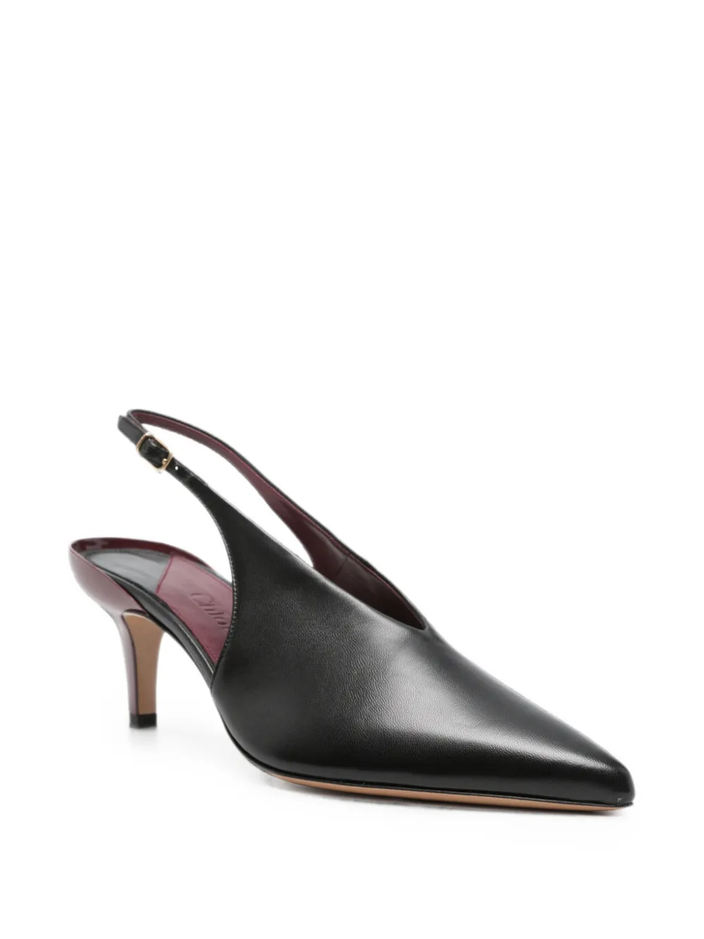 Chloé slingback pointed-toe heeled pumps Zwart