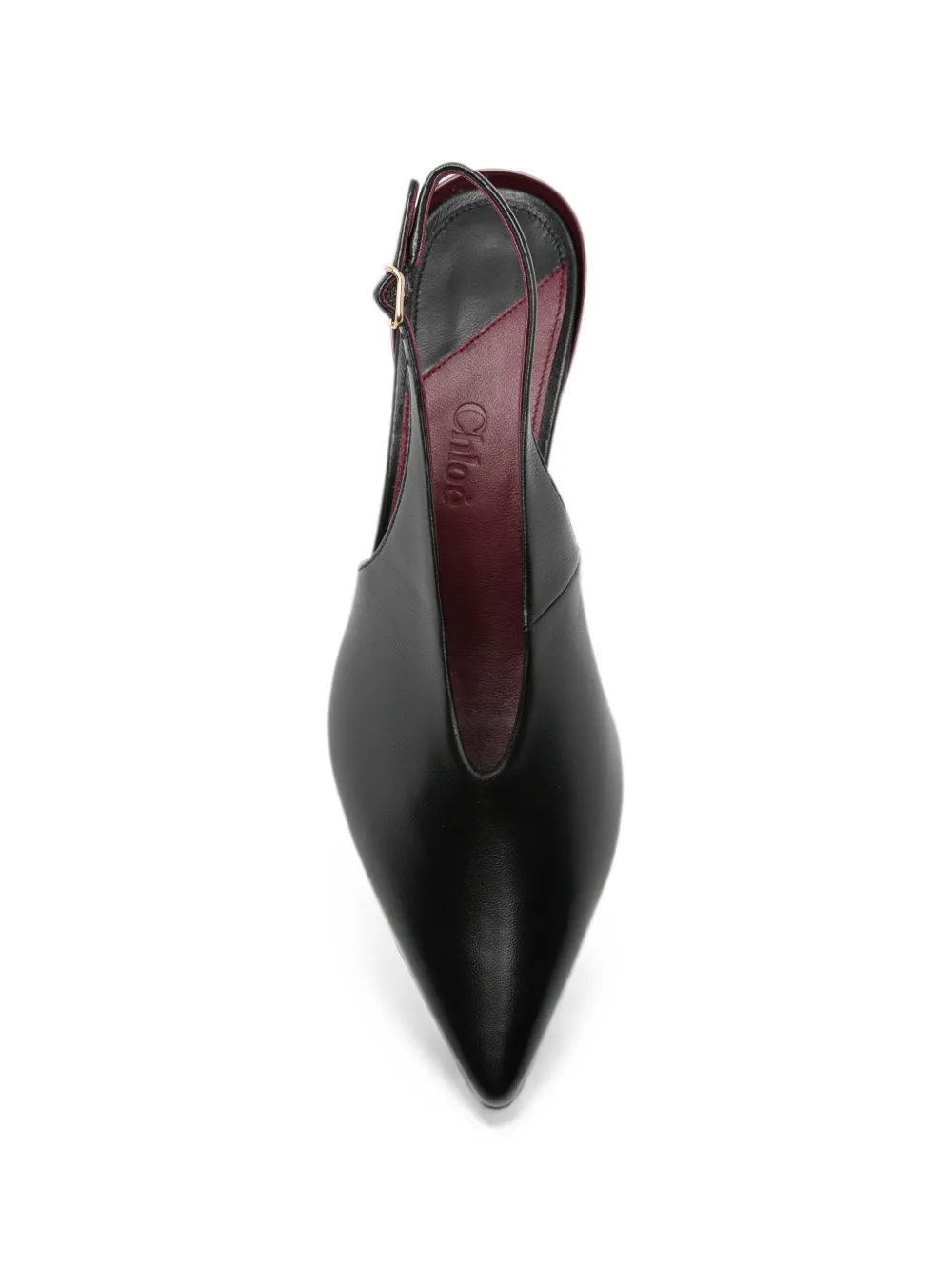 Chloé slingback pointed-toe heeled pumps Zwart