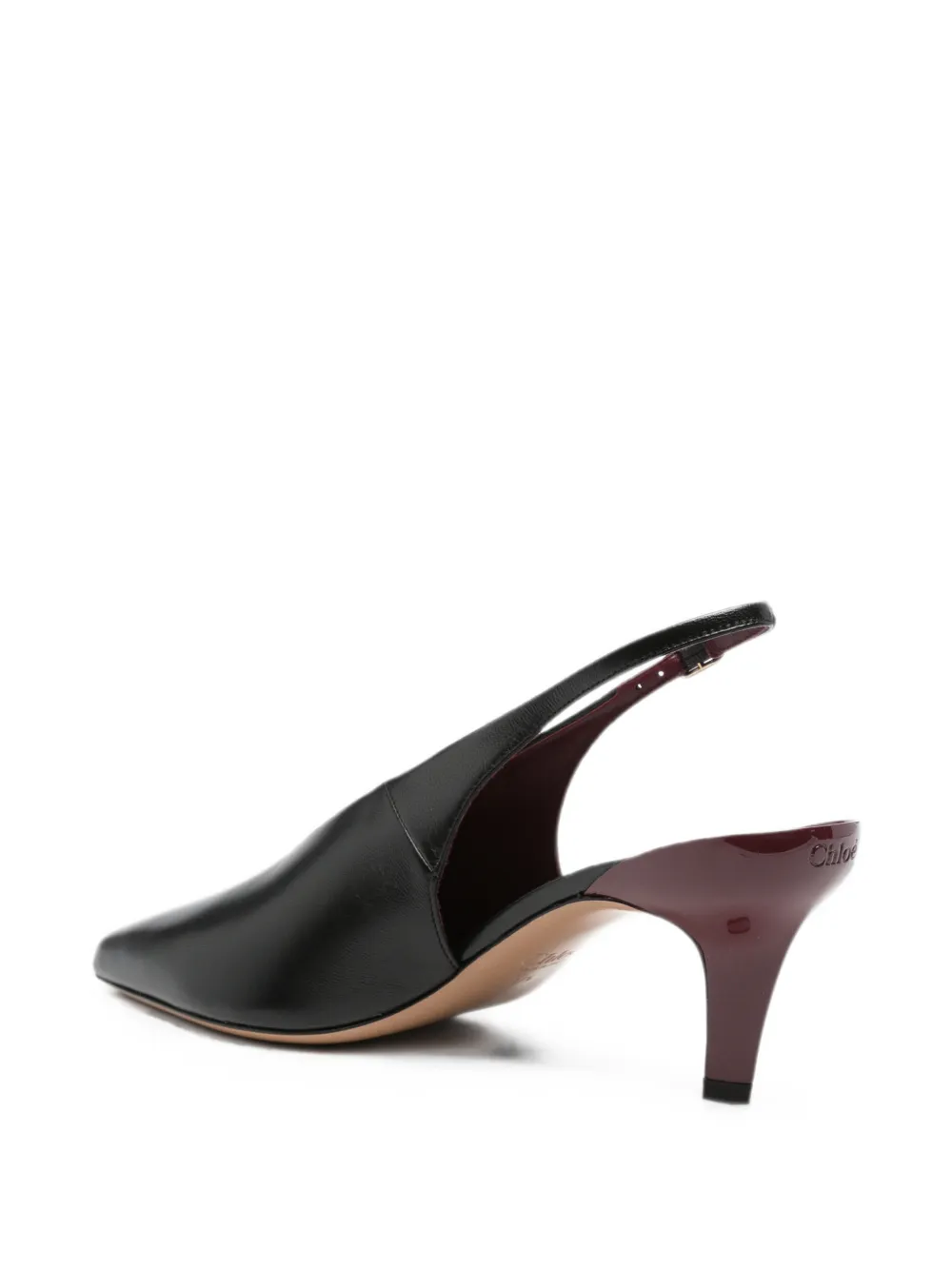 Chloé slingback pointed-toe heeled pumps Zwart