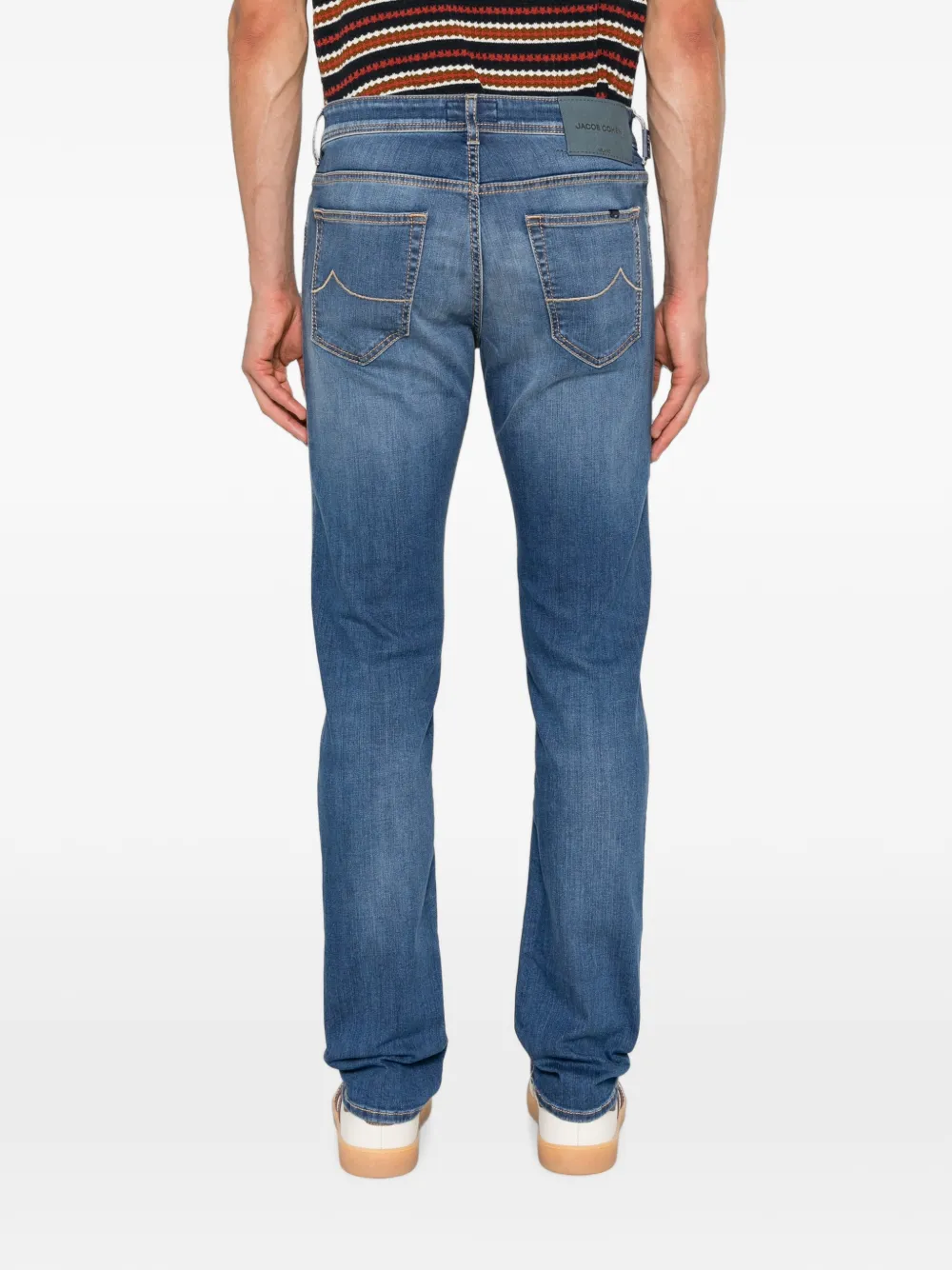Jacob Cohën Straight jeans met vervaagd effect Blauw