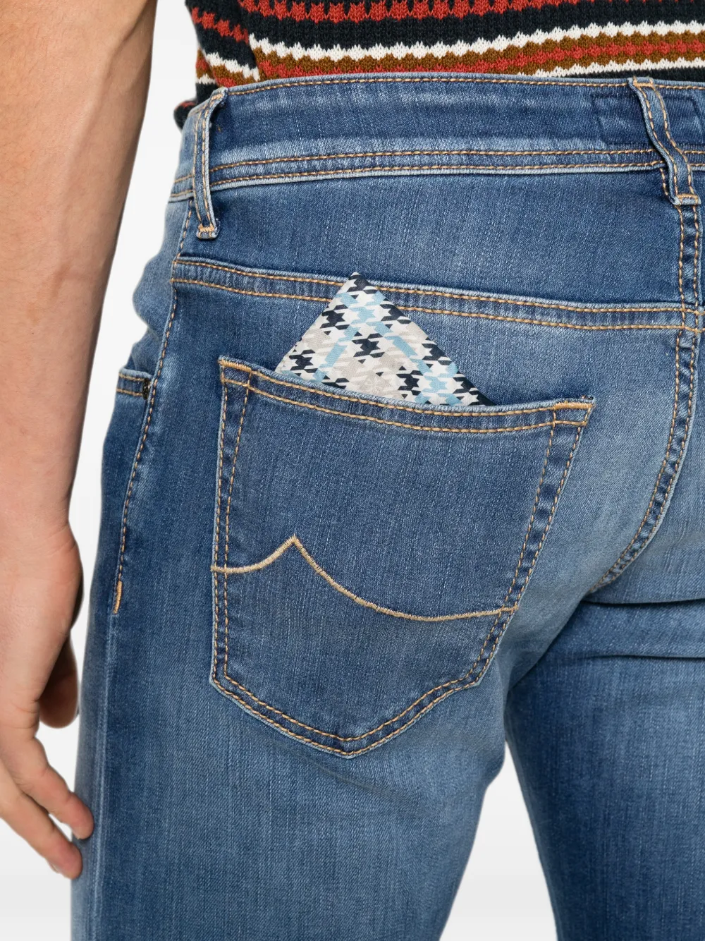 Jacob Cohën Straight jeans met vervaagd effect Blauw