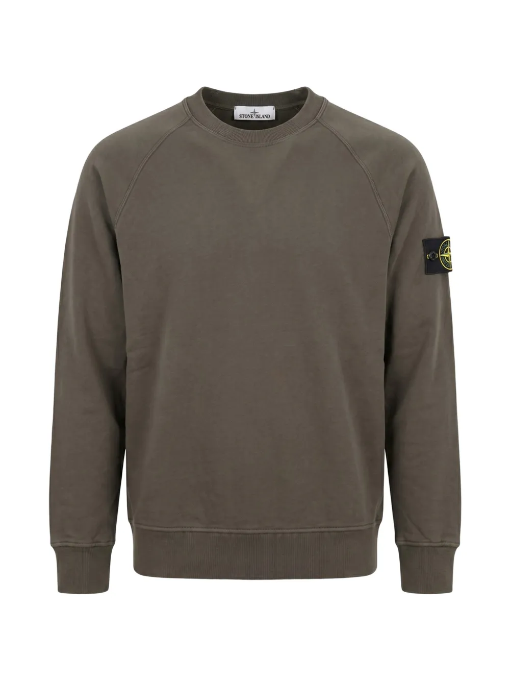 Stone Island logo-patch raglan-sleeve sweatshirt - Grau