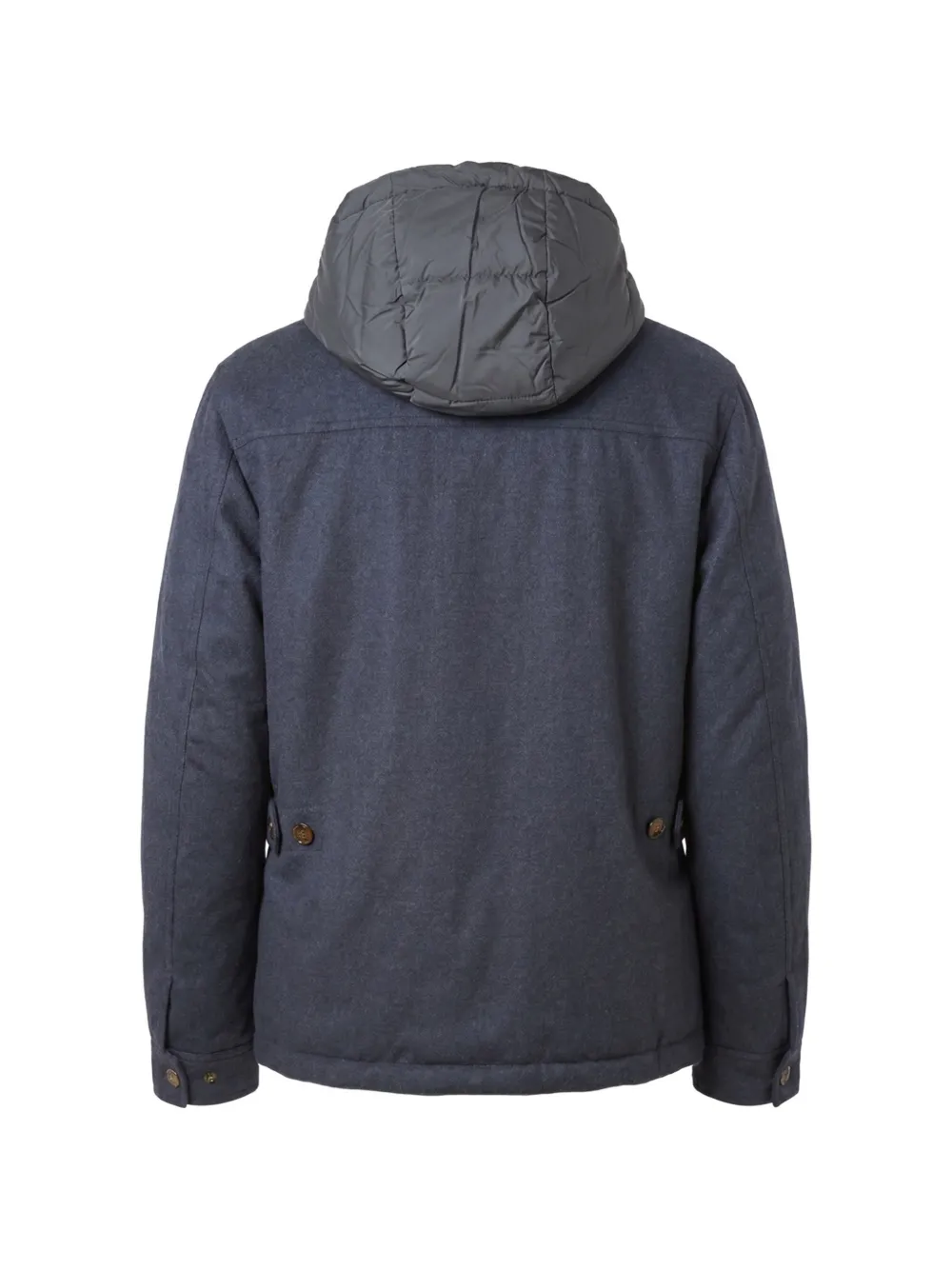 Moorer Jack met capuchon en knoopsluiting Blauw