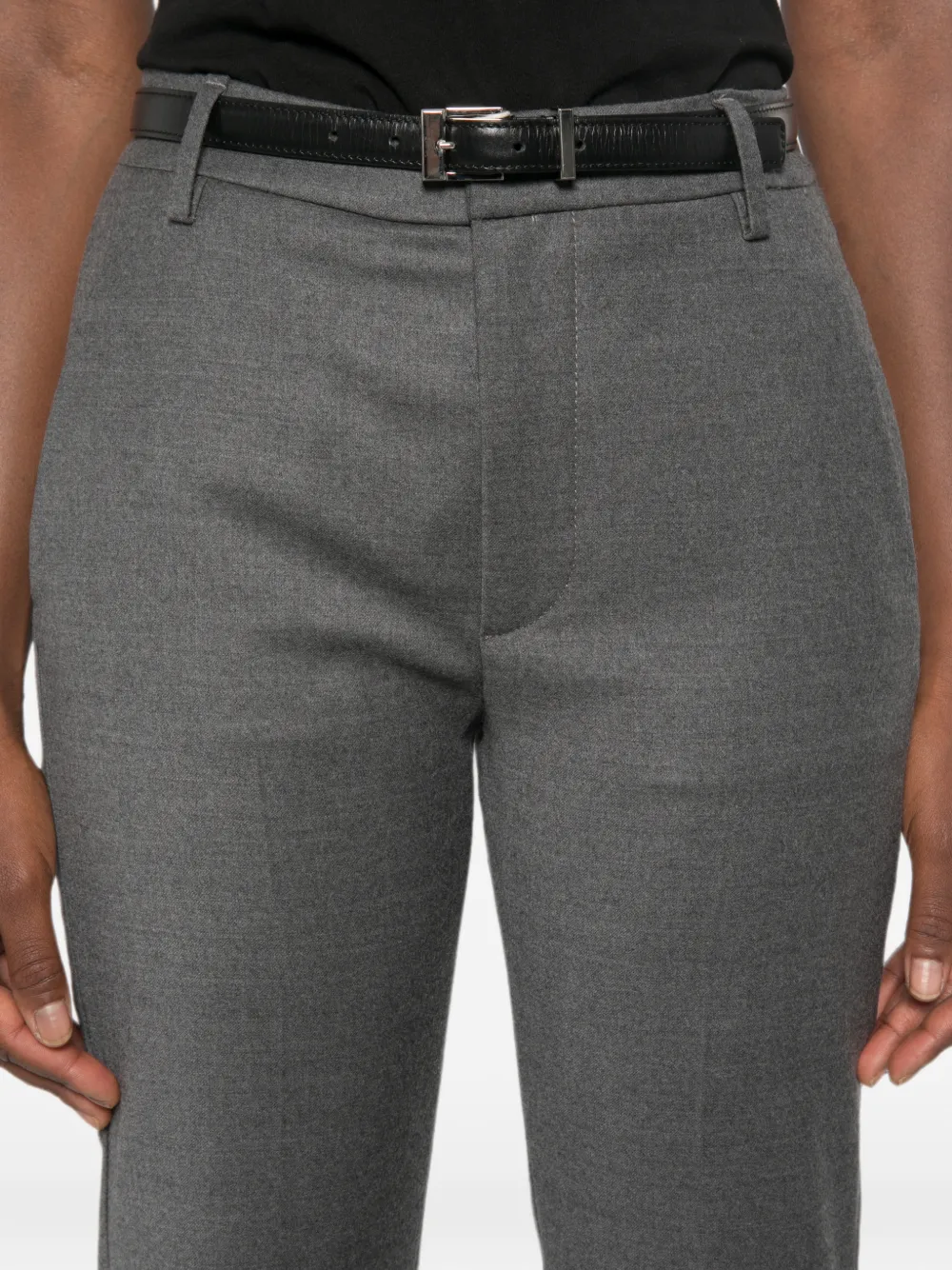 DONDUP Straight wollen broek Grijs
