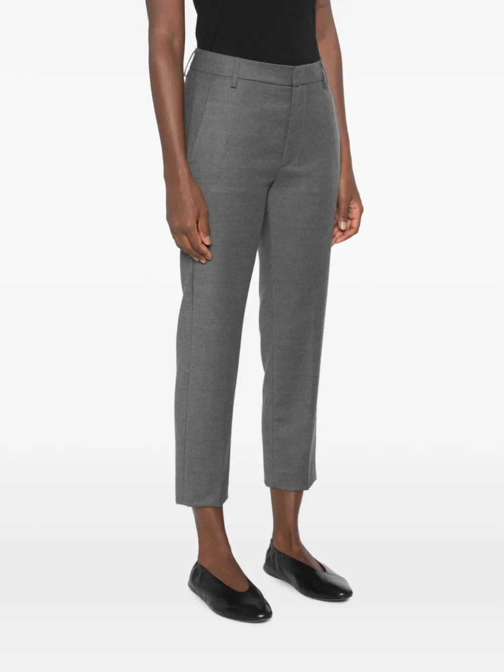 DONDUP Straight wollen broek Grijs