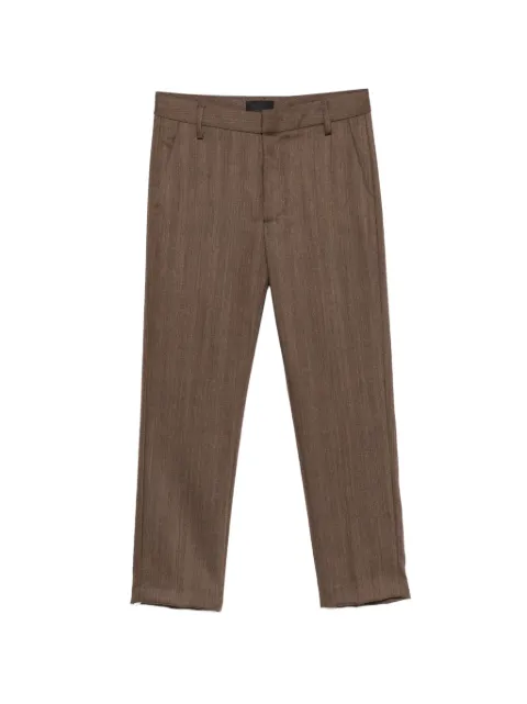 DONDUP pantalones capri Nima con motivo de espiga de lana