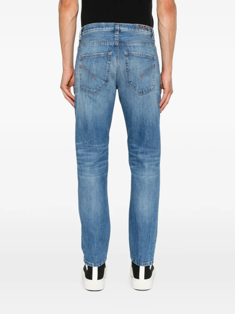 DONDUP Brighton straight jeans met vervaagd effect Blauw