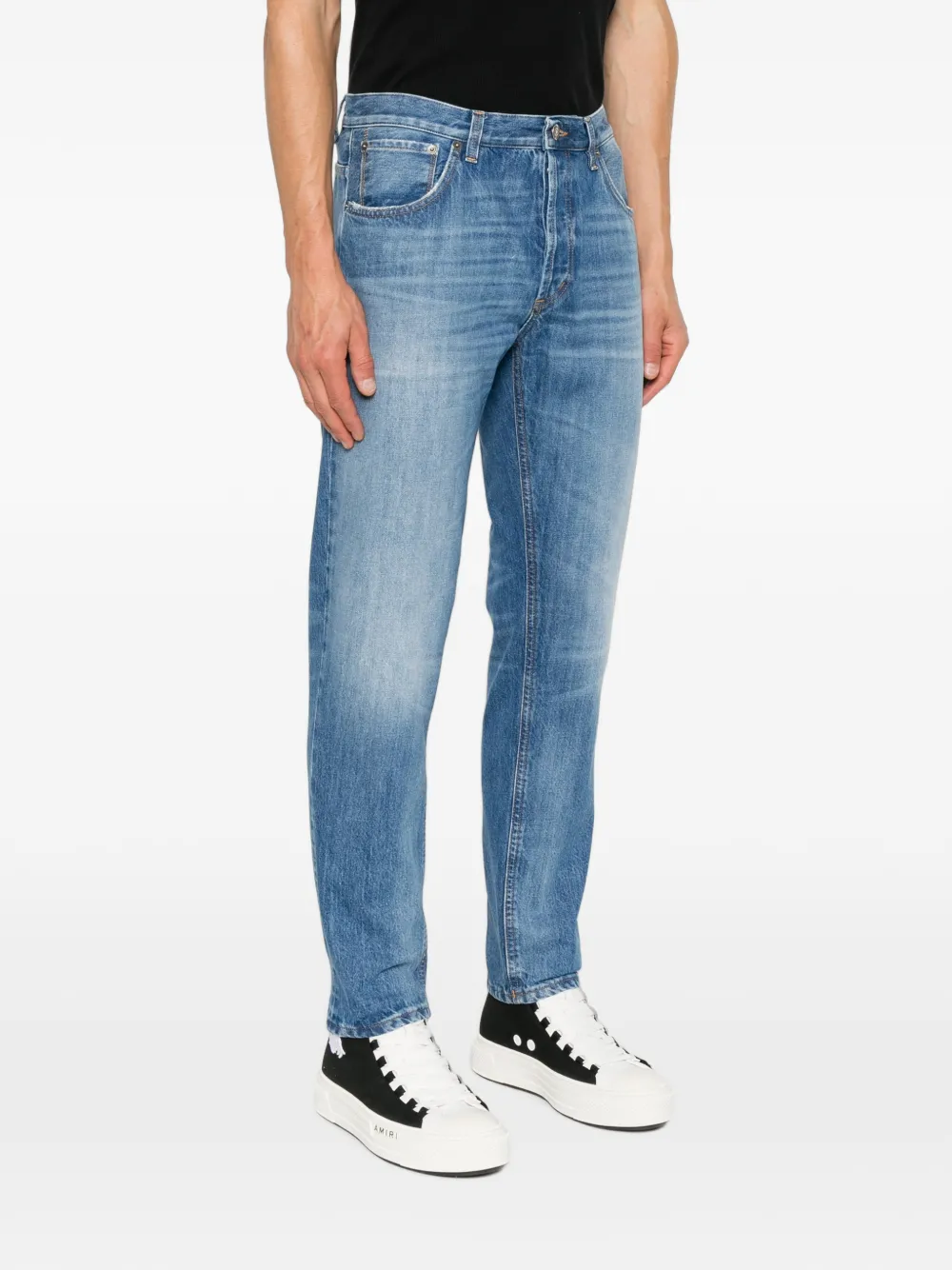DONDUP Brighton straight jeans met vervaagd effect Blauw