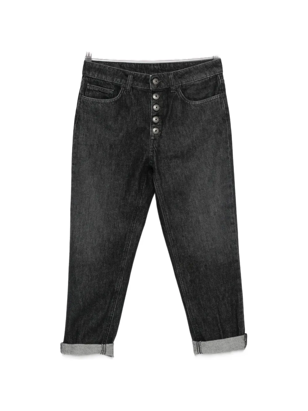 DONDUP Koons button-fly turned-up jeans - Nero
