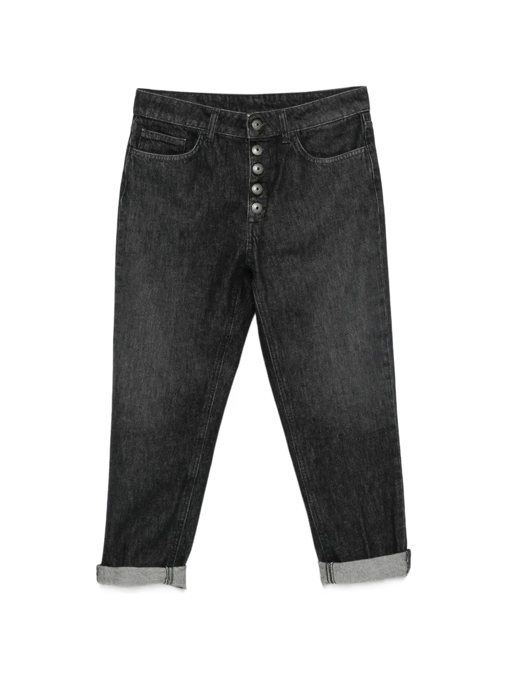 DONDUP Koons button-fly turned-up jeans - Nero