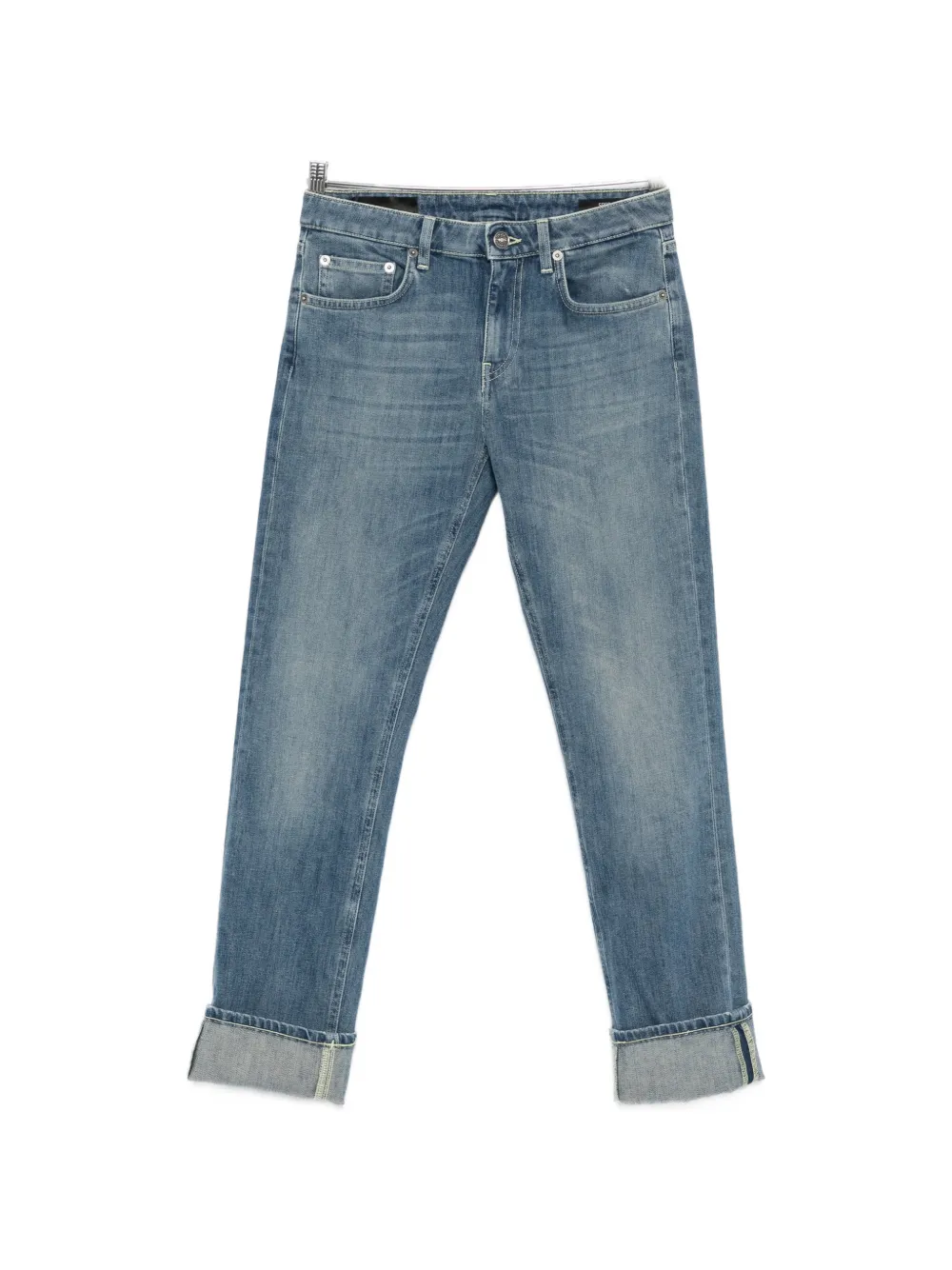DONDUP Coco logo-patch turn-up jeans - Blu