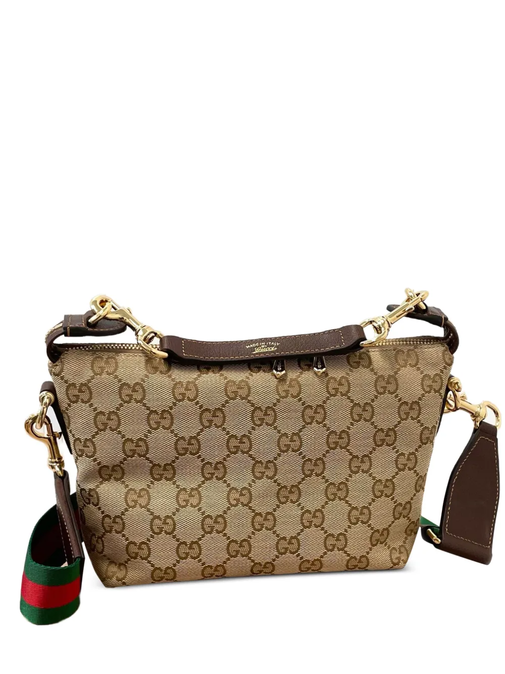 Gucci GG Supreme Web shoulder bag - Toni neutri