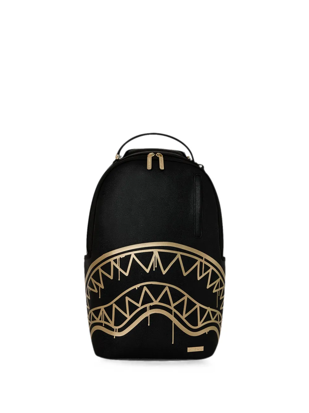 sprayground kid shark-print pebble-texture backpack - Nero