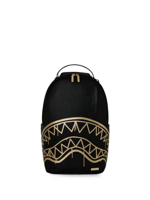 sprayground kid shark-print pebble-texture backpack
