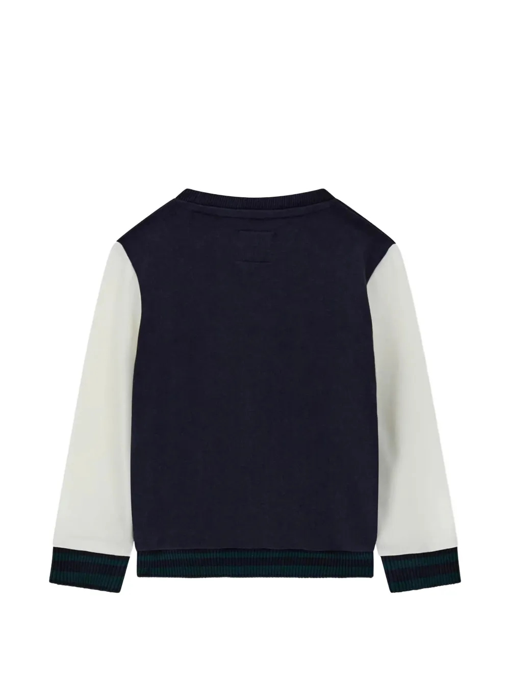 guess kids Trui met geborduurd logo en colourblocking Blauw