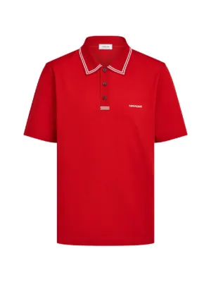 トップス 00s dolce&gabbana red military polo Dolce & Gabbana Camisa Polo Com Placa De Logo | Vermelho | FARFETCH BR
