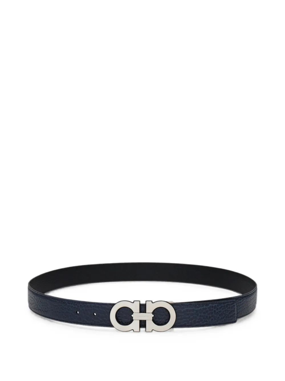 Ferragamo Gancini riem van bewerkt leer Blauw
