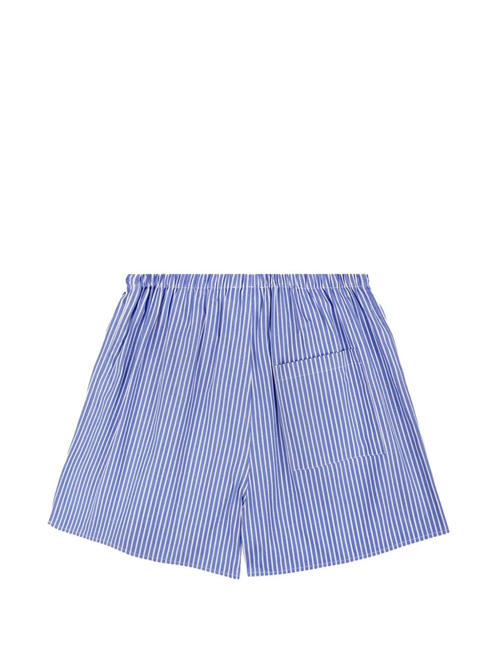 Sporty & Rich Ny Crest gestreepte shorts Blauw