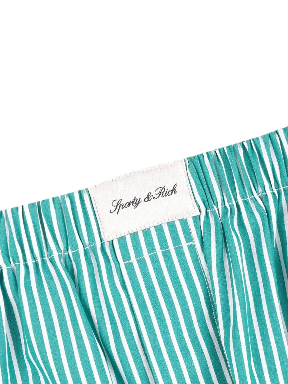 Sporty & Rich Popeline mini-rok met kenmerkend logo Groen