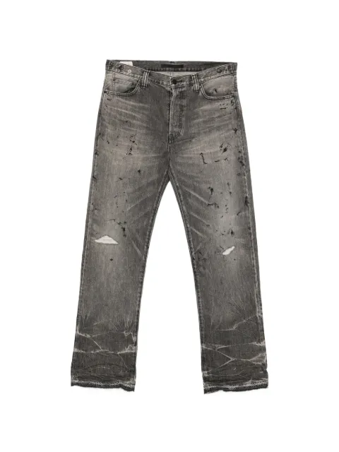 Mastercraft Union distressed paint-splatter jeans