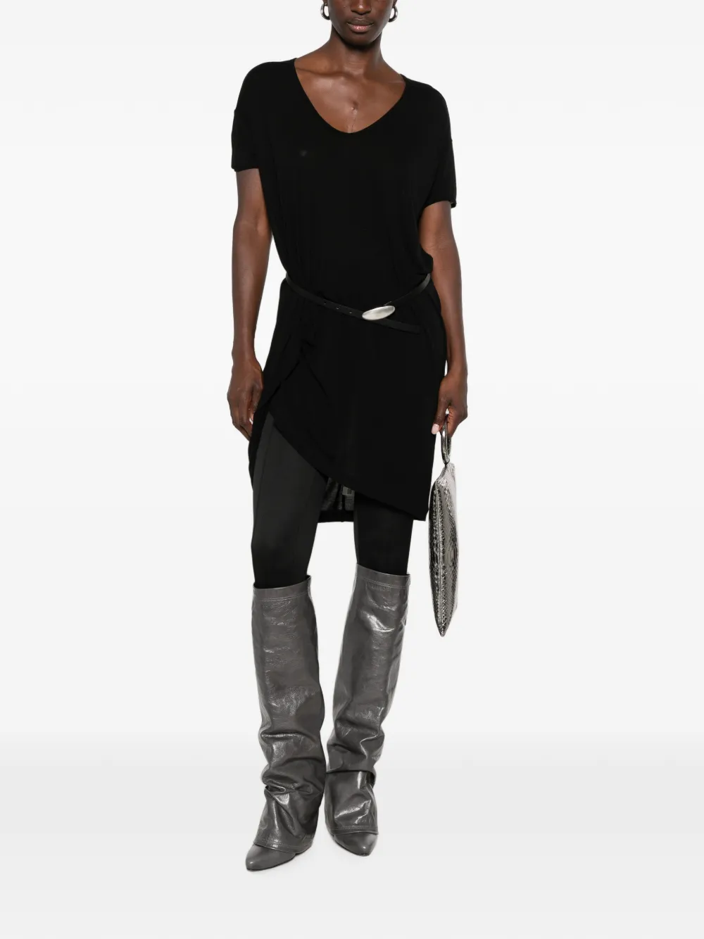 Rick Owens Hiked T-shirt - Grau