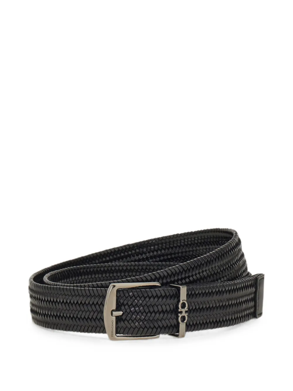 Ferragamo 간치니 브레이디드 벨트 | 블랙 | Image 1