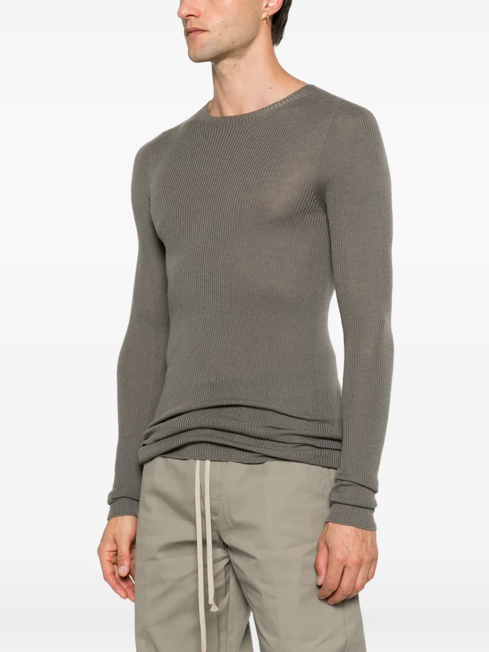 Rick Owens Geribbelde trui Grijs