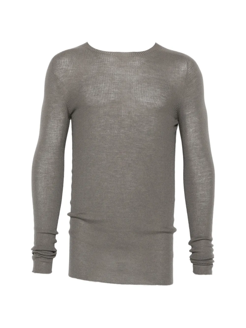 Rick Owens ribbed round-neck sweater - Grigio