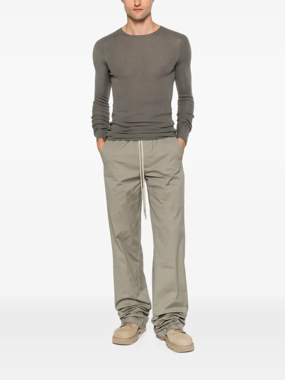 Rick Owens Geribbelde trui Grijs