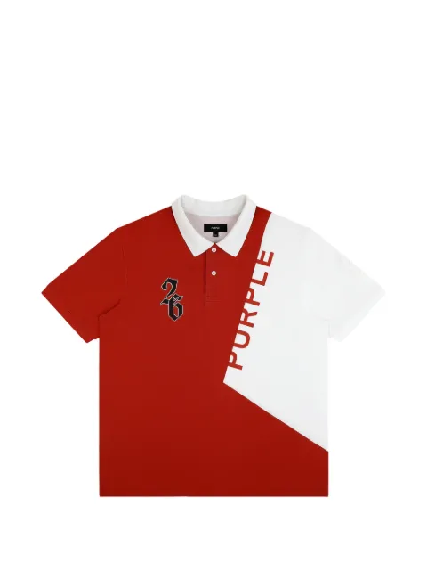 Purple Brand England pique polo shirt