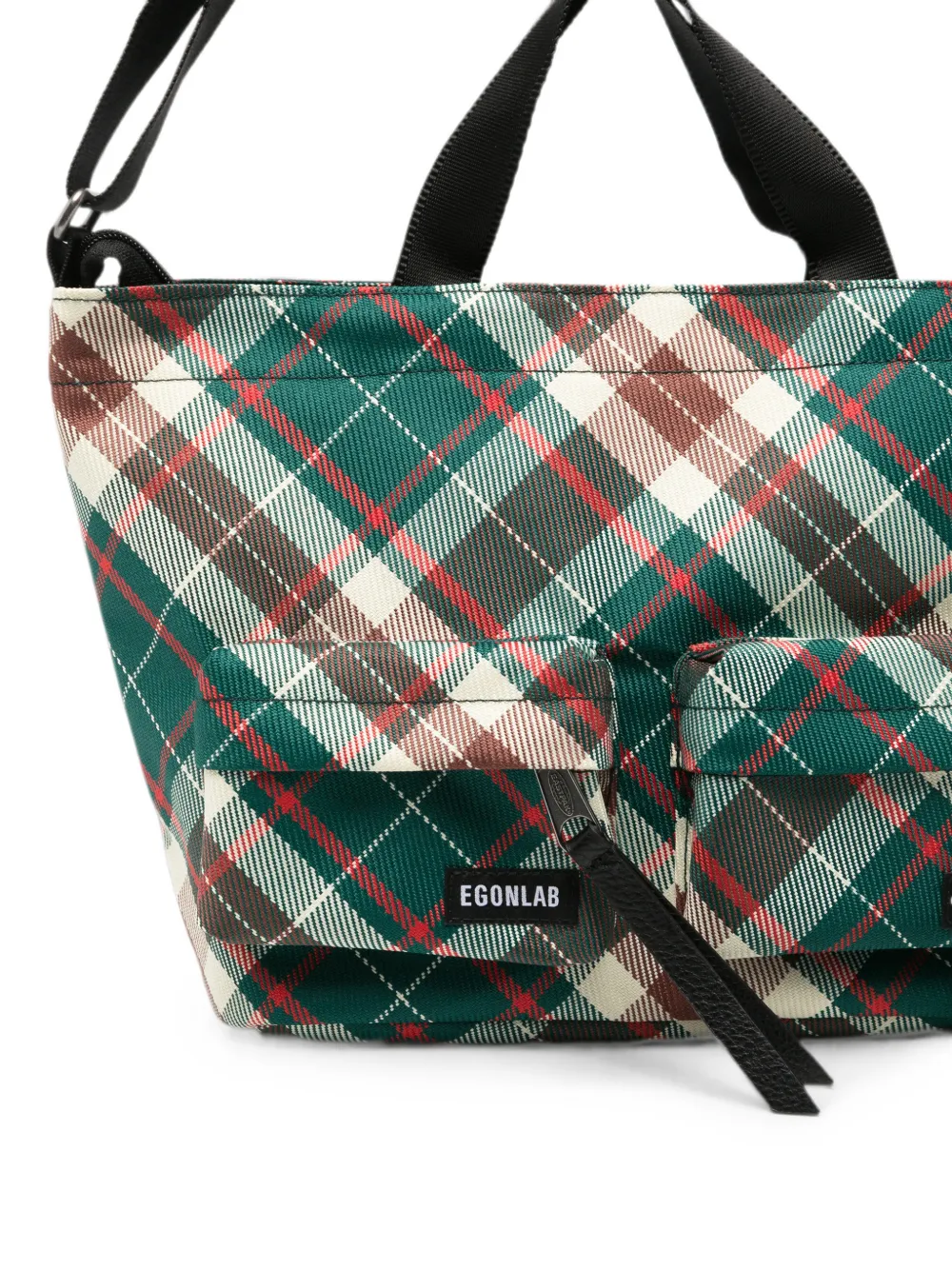 Eastpak Kleine Egon geruite shopper Groen