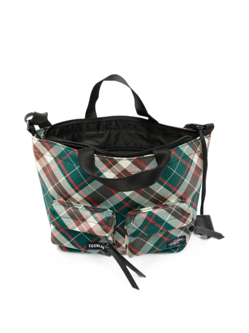 Eastpak Kleine Egon geruite shopper Groen