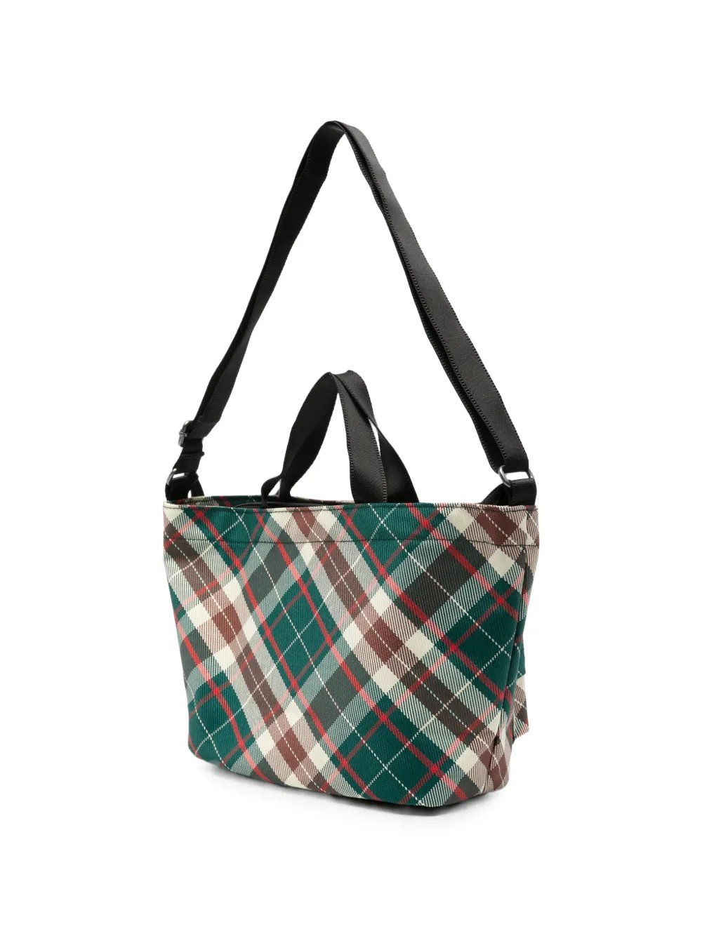 Eastpak Kleine Egon geruite shopper Groen