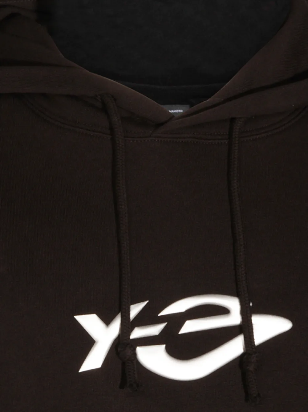 Y-3 Hoodie met logoprint en trekkoord Zwart