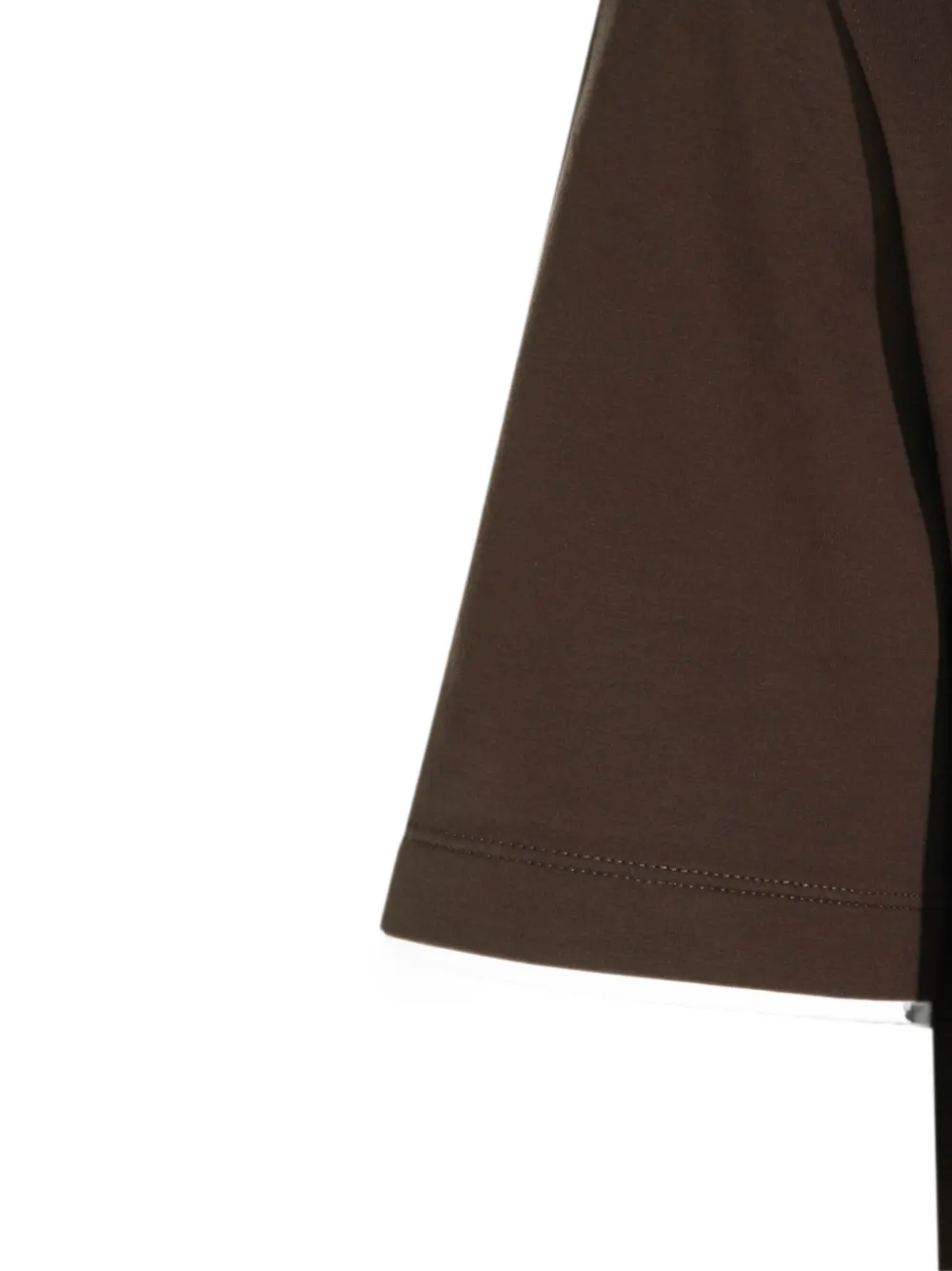 Brunello Cucinelli Katoenen T-shirt met gelaagde afwerking Bruin