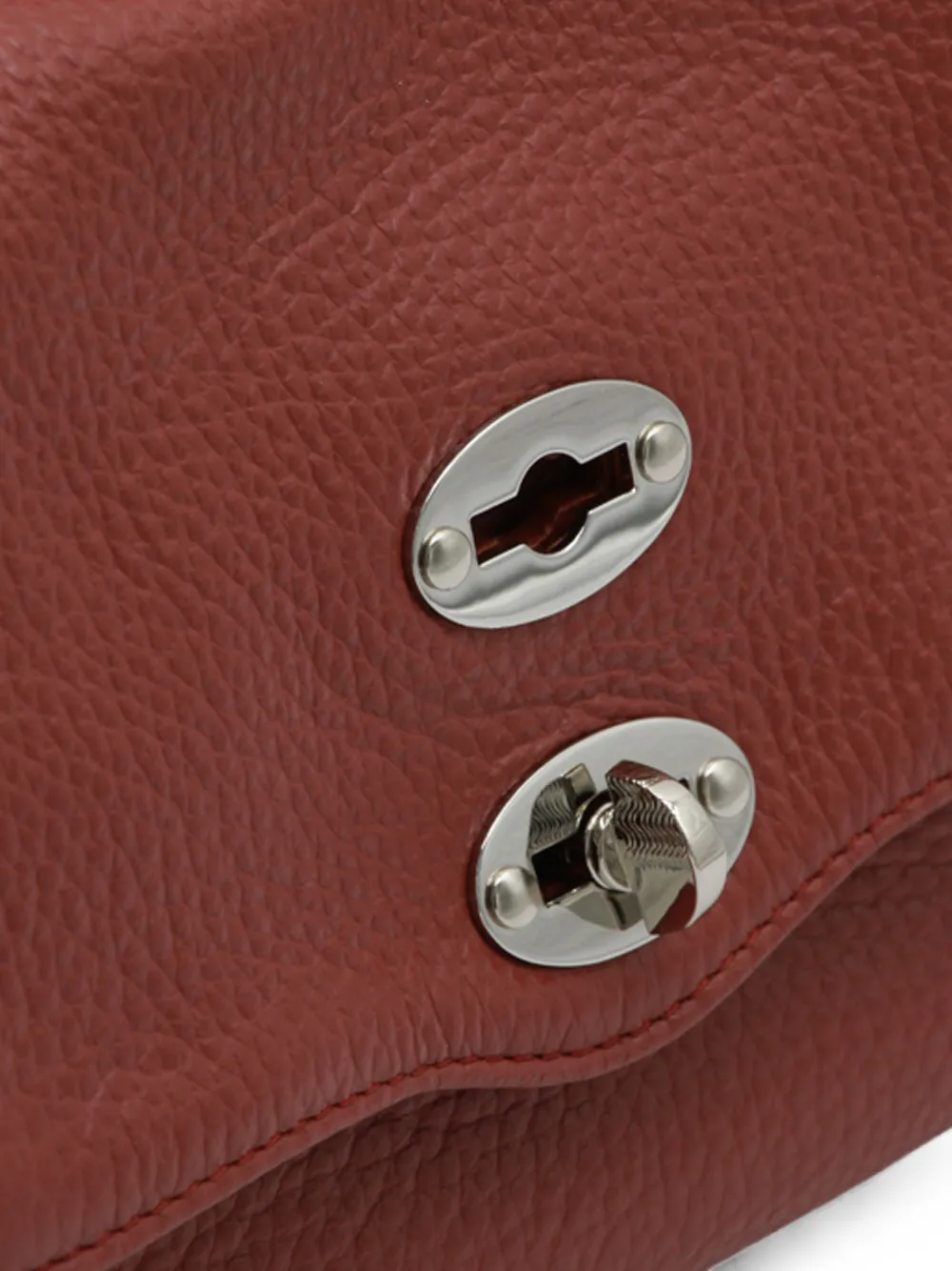 Zanellato Baby Postina leren shopper met studs Rood
