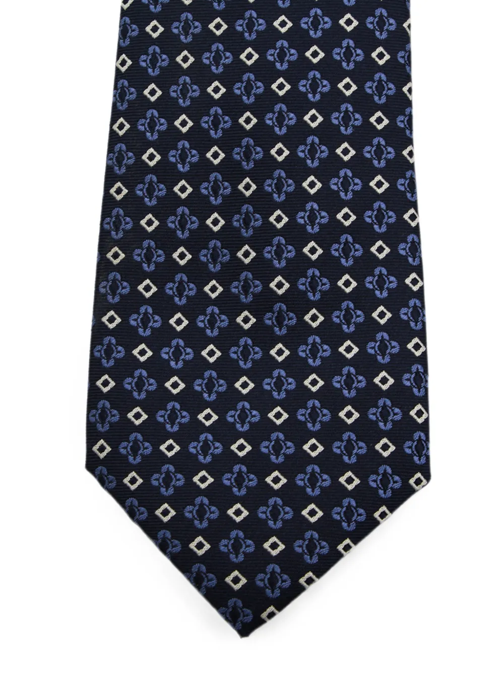 Canali Stropdas met geometrisch patroon Blauw