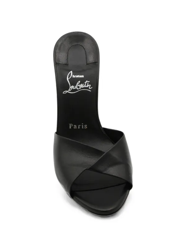 Christian Louboutin Sandália Com Tiras Cruzadas | Preto | FARFETCH BR