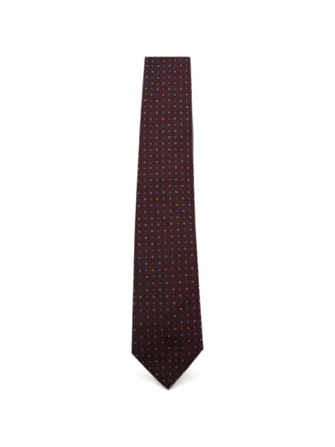 Canali geometric-pattern silk tie