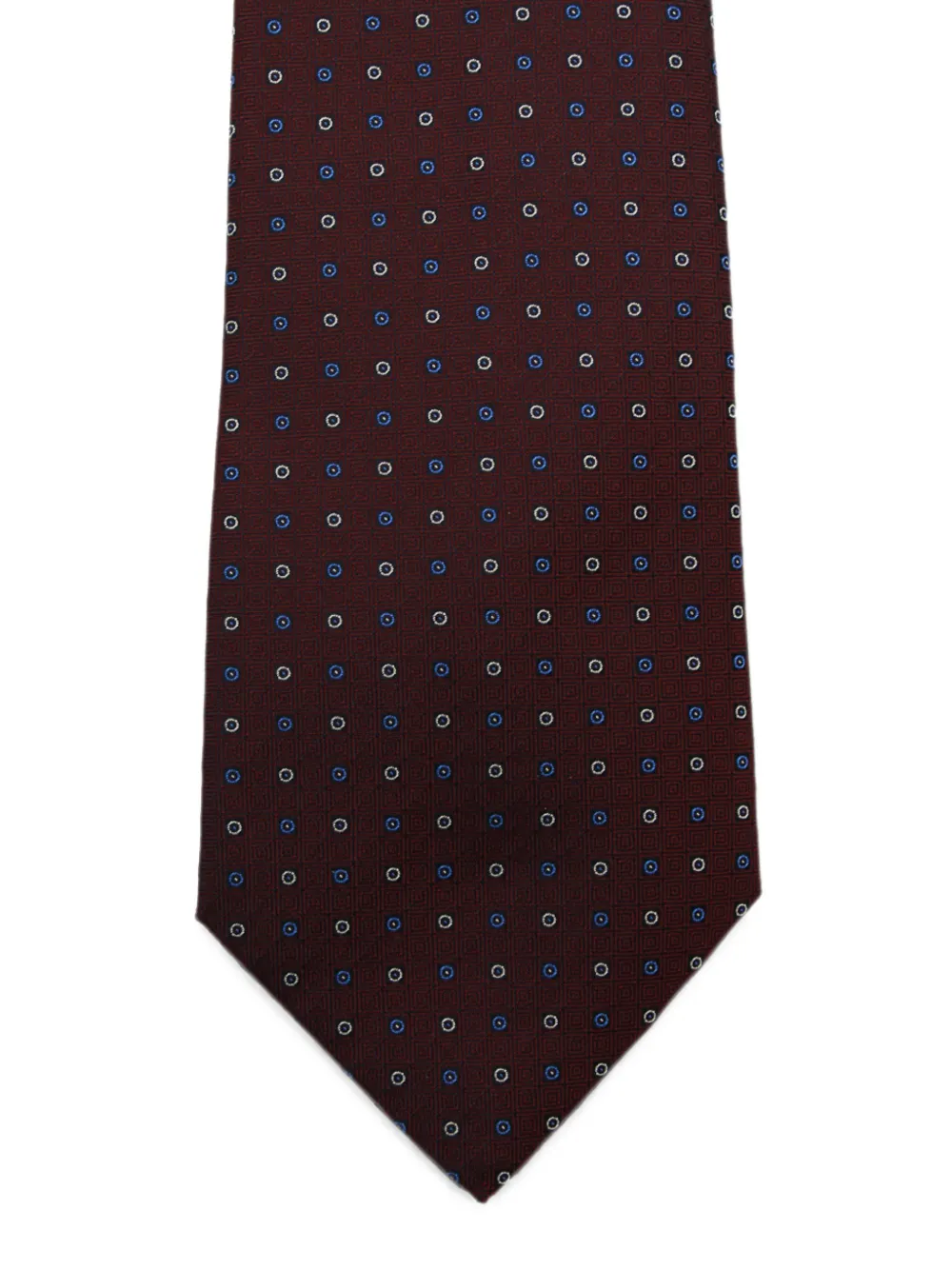 Canali Zijden stropdas met geometrisch patroon Rood