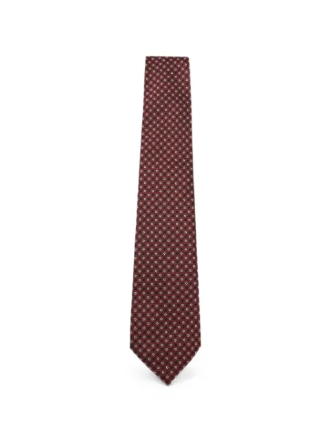 Canali floral-print silk tie