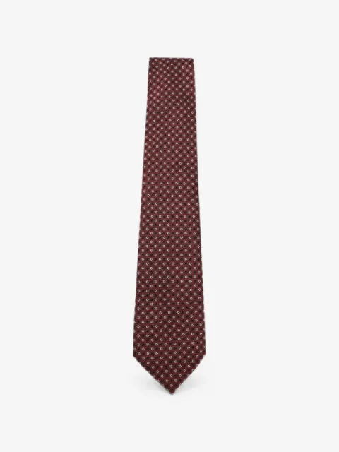 Canali floral-print silk tie