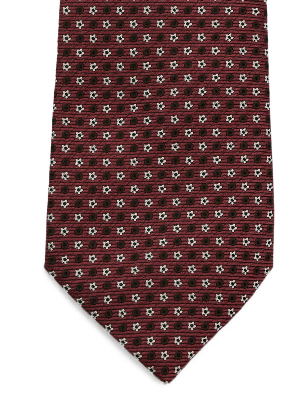 Canali Stropdas met bloemenprint Roze